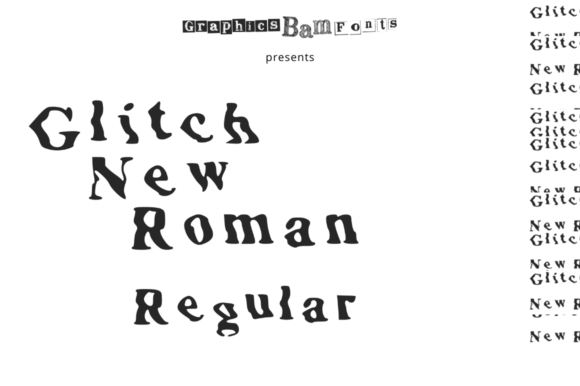 Glitch New Roman Regular for Bold Editorial Designs