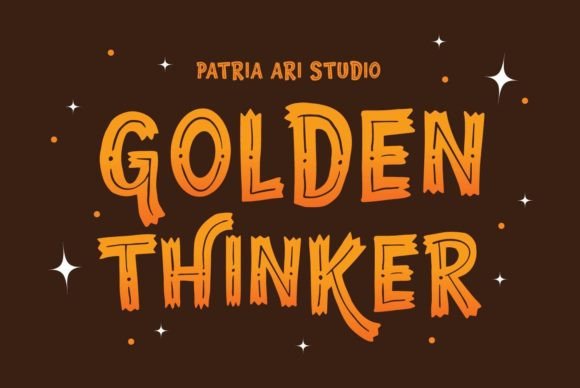 Golden Thinker: The Lively Display Font for Bold Creative Projects