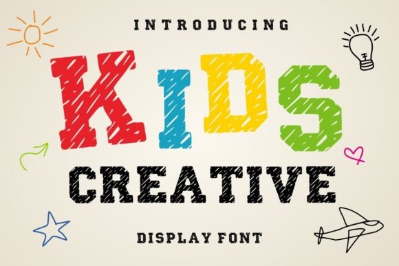 Kids Creative Font for Handmade Creations and Shop Branding