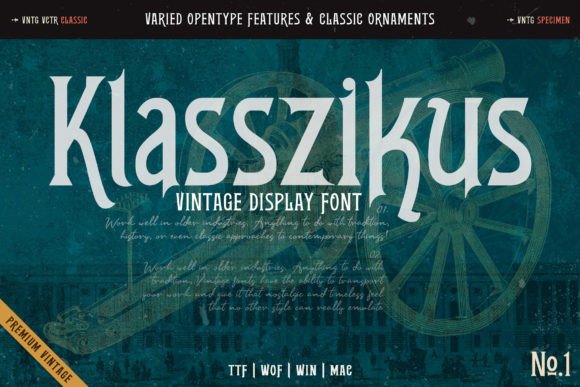Klasszikus Vintage Display Font for Timeless Branding