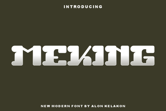 Meking: A Cool and Modern Display Font for Creative Projects