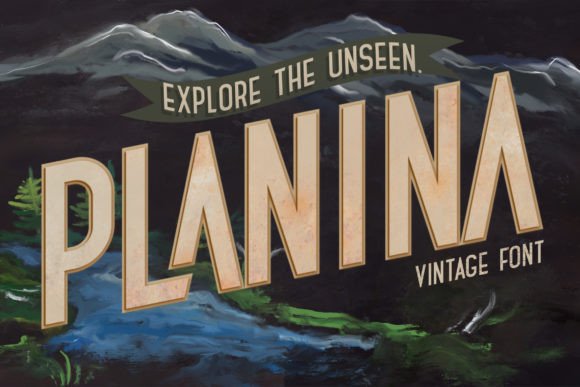 Planina: A Bold Display Font for Creative Branding