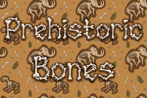 Prehistoric Bones: A Bold Display Font for Creative Projects