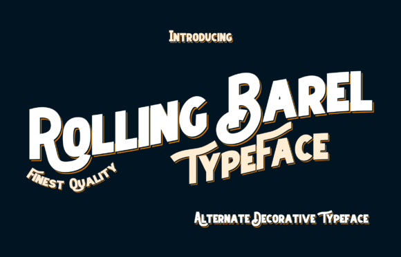 Rolling Barel: A Modern Display Font for Creative Branding