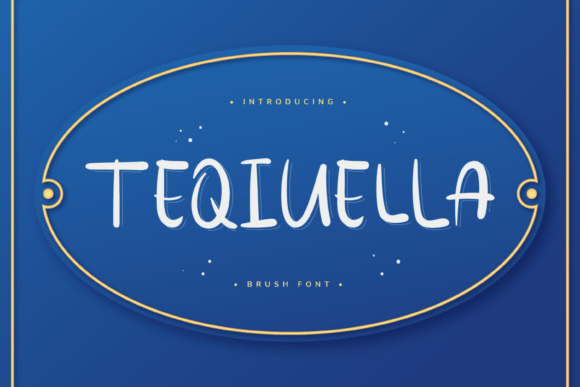 Teqiuella: A Cool Brush Display Font for Creative Projects